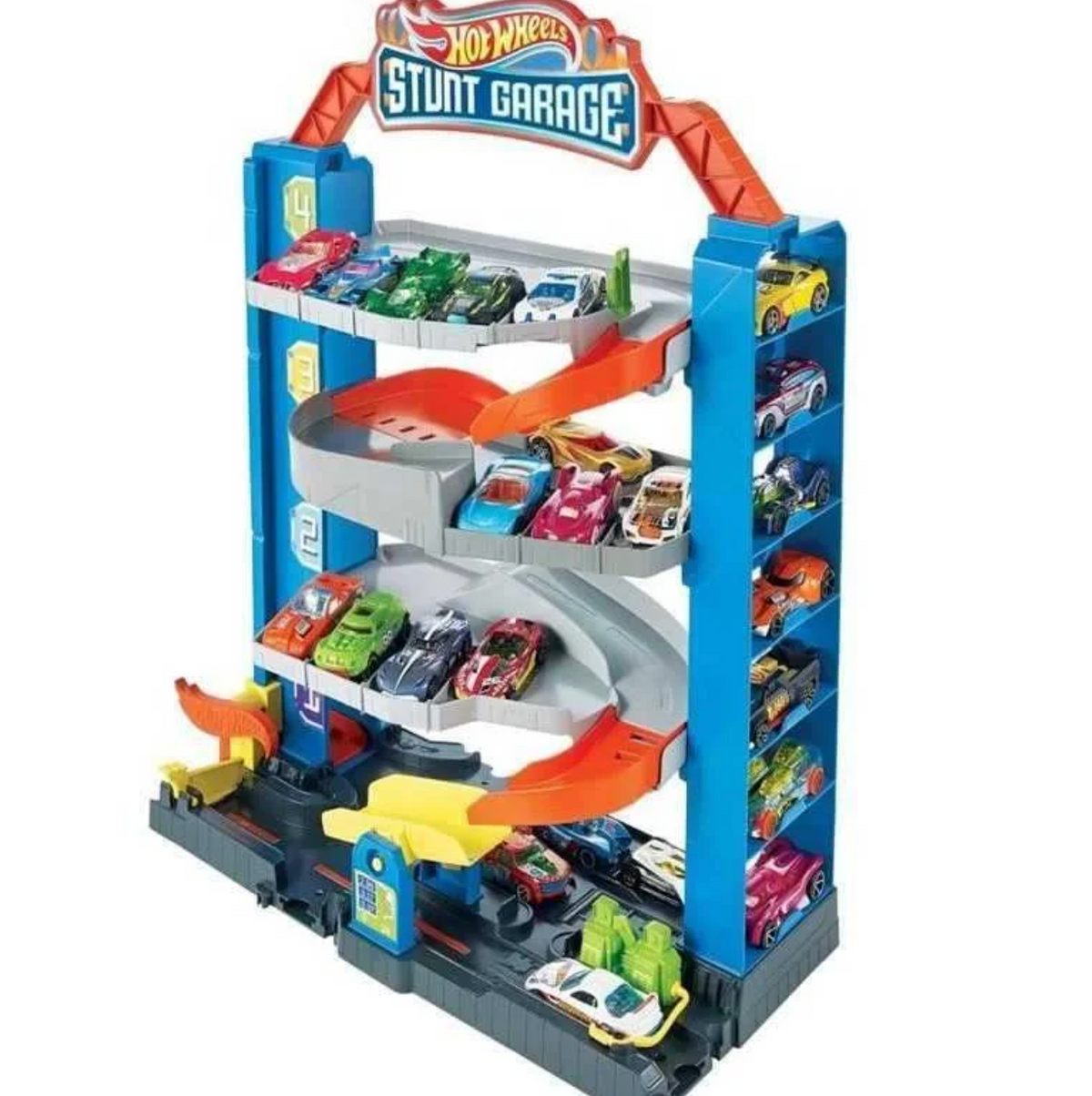 Hot wheels pista e acessorio city garagem 4 pisos