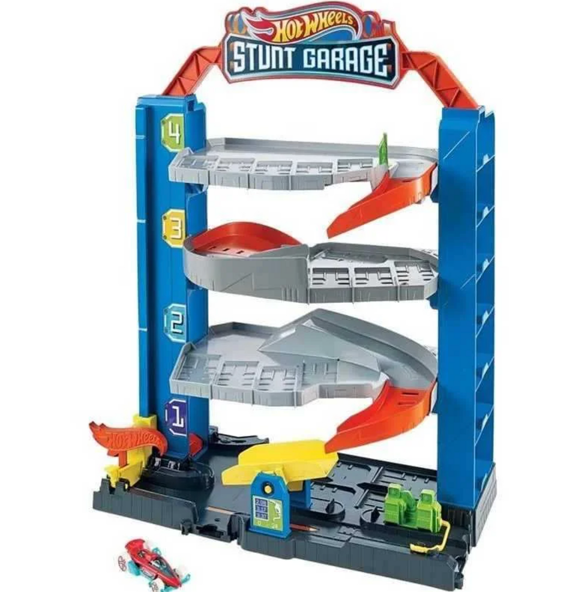Hot wheels pista e acessorio city garagem 4 pisos