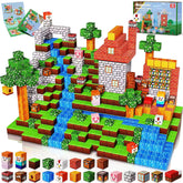 Conjunto de Blocos de Montar Minecraft Magnético World Set 50/100/200/500 peças